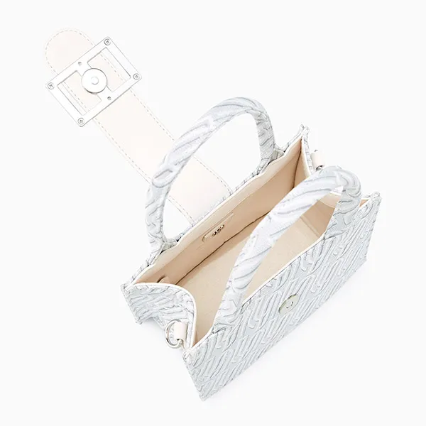 Túi Tote Nữ Lyn Viola Infinite Mini Tote Bag Light Grey LL24MBF346 Màu Xám Nhạt