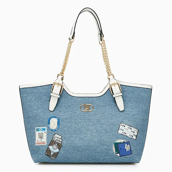 Túi Tote Nữ Lyn Wander Infinite Xl Tote Bag Blue Variation 2 LL25CBM188 Màu Xanh Nhạt - Túi xách - Vua Hàng Hiệu