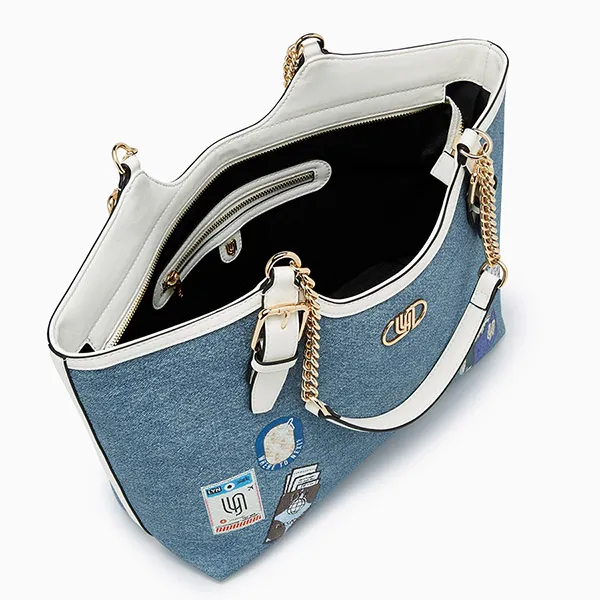 Túi Tote Nữ Lyn Wander Infinite Xl Tote Bag Blue Variation 2 LL25CBM188 Màu Xanh Nhạt - Túi xách - Vua Hàng Hiệu