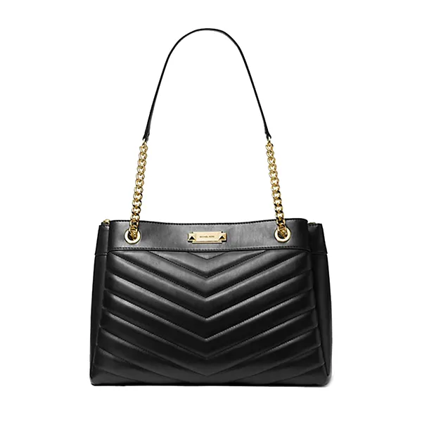 Túi Tote Nữ Michael Kors MK Whitney Medium Quilted Tote Bag 35R4GWHT6U Màu Đen - Túi xách - Vua Hàng Hiệu