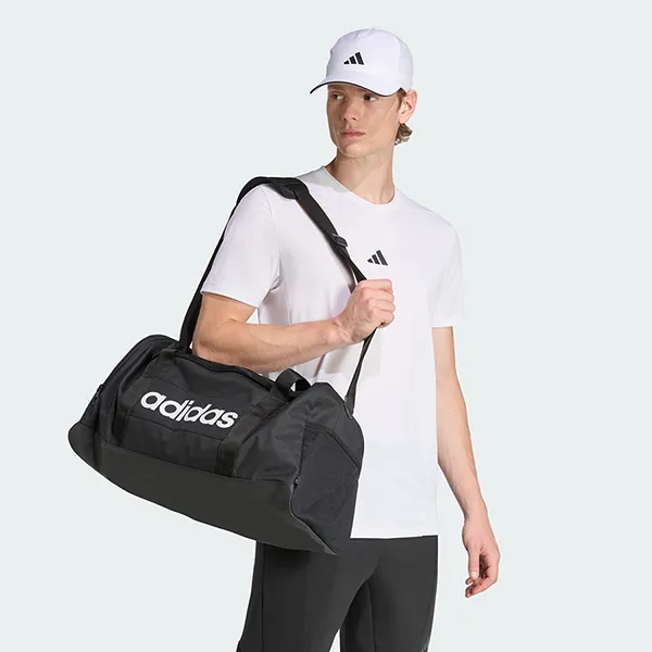 Túi Trống Adidas Linear Duffel Bag Medium JD9555 Màu Đen - Túi xách - Vua Hàng Hiệu