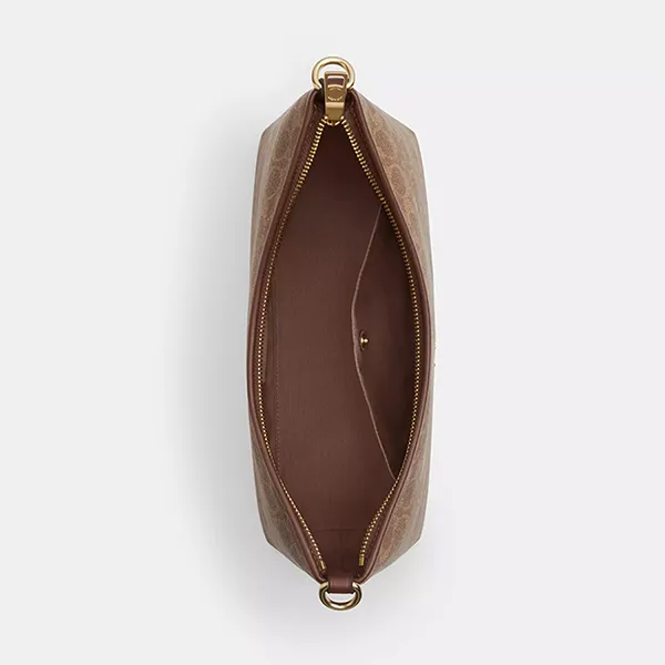 Túi Xách Nữ Coach Laurel Shoulder Bag In Signature Canvas CV975 Im/Tan/Brown Màu Nâu Be