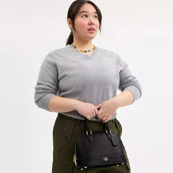 Túi Xách Nữ Coach Sabrina Satchel Bag CAM55 Black Màu Đen