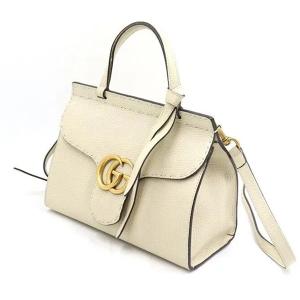 Túi Xách Nữ Gucci Mini Top Handle Bag And Shoulder Bag AA49037 129138505 Màu Trắng - Túi xách - Vua Hàng Hiệu