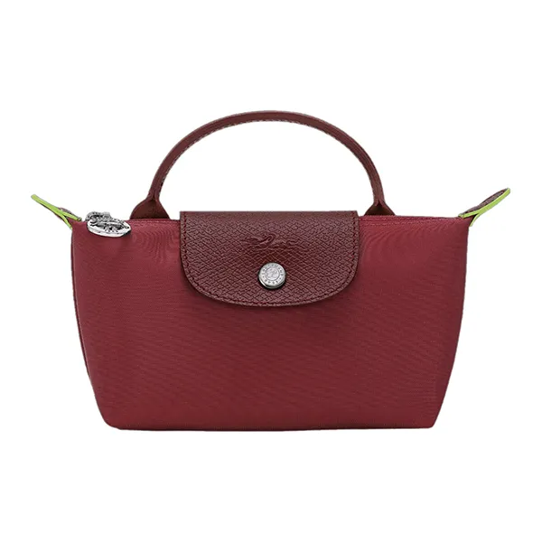Túi Xách Nữ Longchamp Le Pliage Green Pouch With Handle Grenade Màu Đỏ Lựu - Túi xách - Vua Hàng Hiệu