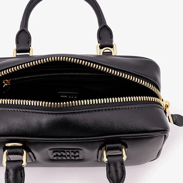 Túi Xách Nữ Miu Miu Arcadie Leather Shoulder Bag 5BB142VOONACR3F0002 Màu Đen
