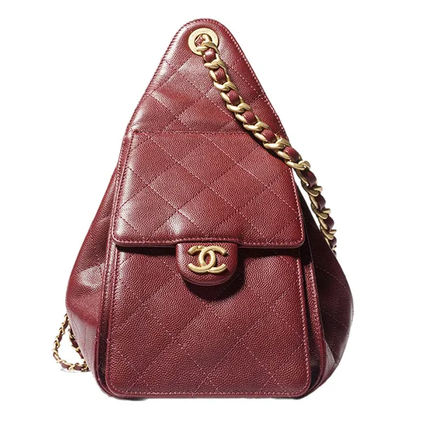 Túi Xách Tay Nữ Chanel 25 Small Handbag Grained Calfskin & Gold-Tone Metal AS5293-B20304-U1192 Màu Đỏ Burgundy - Túi xách - Vua Hàng Hiệu