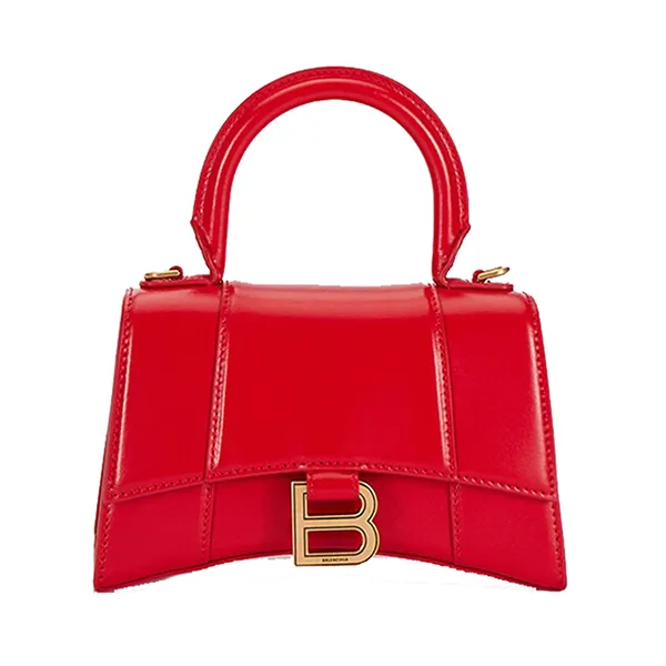 Túi Xách Tay Nữ Balenciaga Hourglass XS Bag 5928331QJ4M6406 Màu Đỏ - Túi xách - Vua Hàng Hiệu