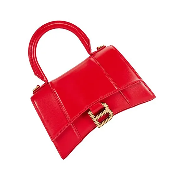 Túi Xách Tay Nữ Balenciaga Hourglass XS Bag 5928331QJ4M6406 Màu Đỏ - Túi xách - Vua Hàng Hiệu