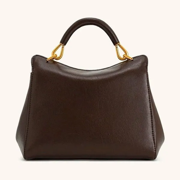 Túi Xách Tay Nữ JW Pei Lucia Classic Top Handbag - Dark Brown Màu Nâu - Túi xách - Vua Hàng Hiệu