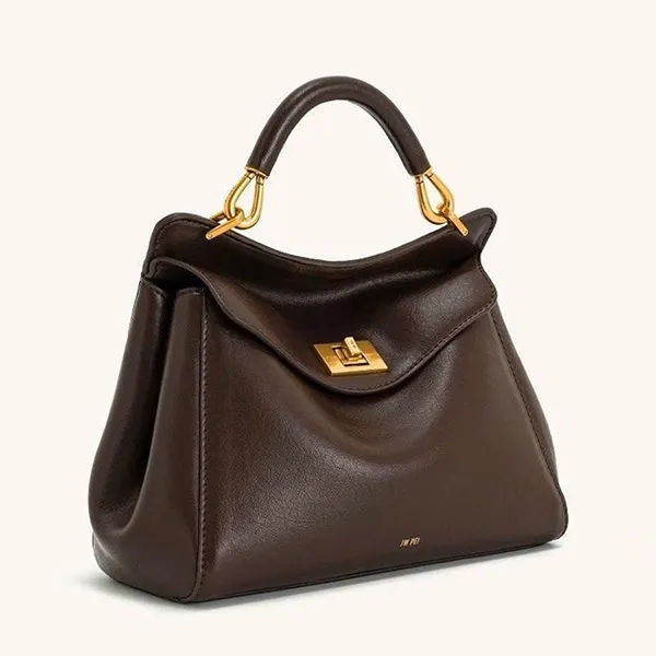 Túi Xách Tay Nữ JW Pei Lucia Classic Top Handbag - Dark Brown Màu Nâu - Túi xách - Vua Hàng Hiệu