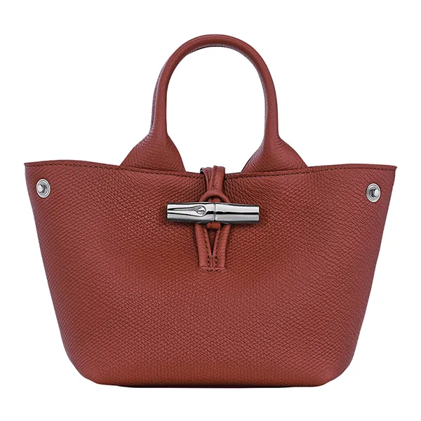 Túi Xách Tay Nữ Longchamp Le Roseau Xs Handbag Chestnut Leather Màu Nâu Đỏ - Túi xách - Vua Hàng Hiệu