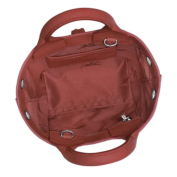 Túi Xách Tay Nữ Longchamp Le Roseau Xs Handbag Chestnut Leather Màu Nâu Đỏ - Túi xách - Vua Hàng Hiệu