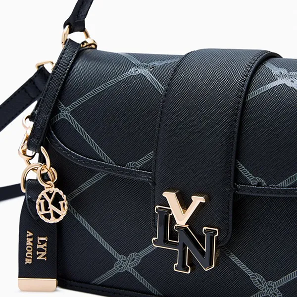 Túi Xách Tay Nữ Lyn Dasha M Crossbody Bag Black LL25CBF294 Màu Đen