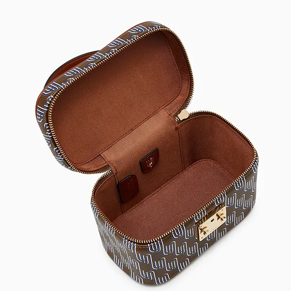 Túi Xách Tay Nữ Lyn Noel Vanity Handbag Dark Printed Brown LL25FBM612 Màu Nâu - Túi xách - Vua Hàng Hiệu