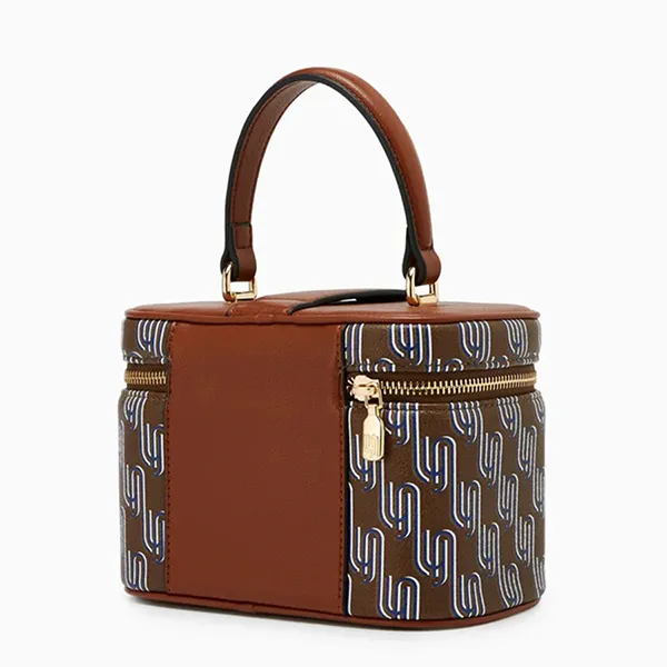 Túi Xách Tay Nữ Lyn Noel Vanity Handbag Dark Printed Brown LL25FBM612 Màu Nâu - Túi xách - Vua Hàng Hiệu