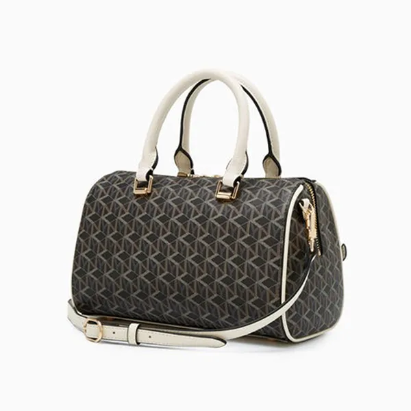 Túi Xách Tay Nữ Lyn Wander Infinite Duffle Crossbody Bag Black/ Ivory LL25CBM193 Màu Đen Trắng - Túi xách - Vua Hàng Hiệu