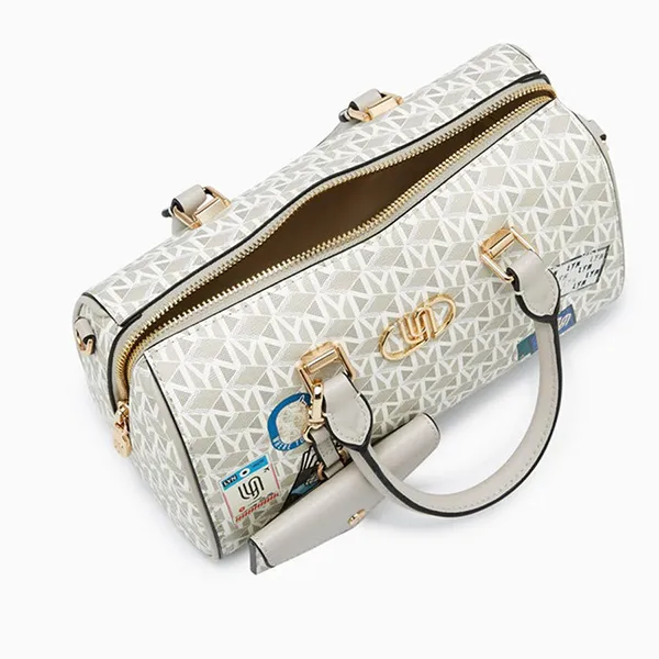 Túi Xách Tay Nữ Lyn Wander Infinite Duffle Crossbody Bag Grey Variation 2 LL25CBM193 Màu Xám Trắng - Túi xách - Vua Hàng Hiệu
