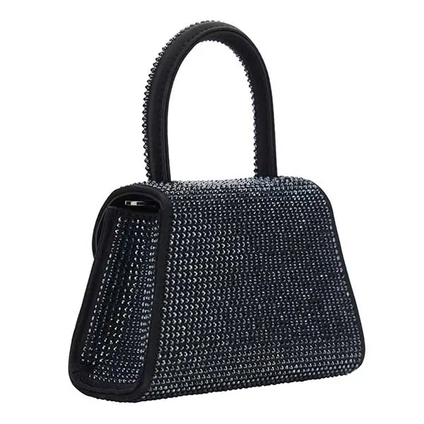 Túi Xách Tay Nữ Self-Portrait Rhinestone Micro Bow Handbag Màu Đen - Túi xách - Vua Hàng Hiệu