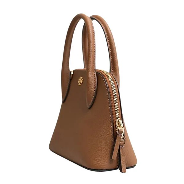 Túi Xách Tay Nữ Tory Burch Emerson Mini Dome Satchel Moose Màu Nâu - Túi xách - Vua Hàng Hiệu