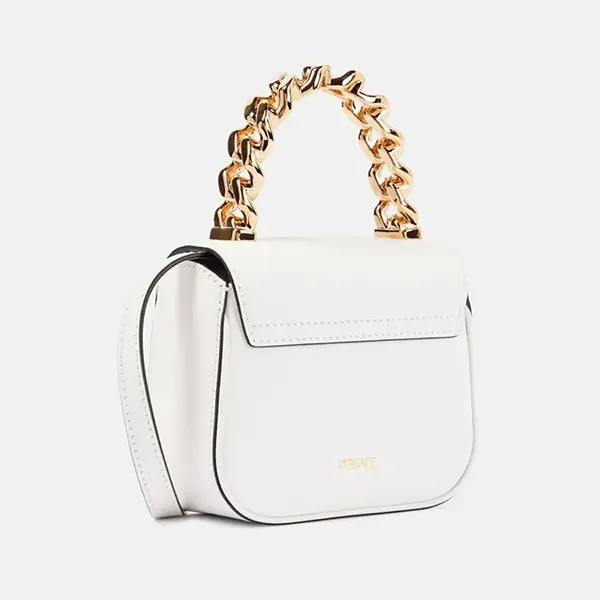Túi Xách Tay Nữ Versace La Medusa Mini Leather Bag Màu Trắng - Túi xách - Vua Hàng Hiệu
