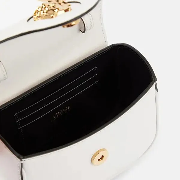 Túi Xách Tay Nữ Versace La Medusa Mini Leather Bag Màu Trắng - Túi xách - Vua Hàng Hiệu