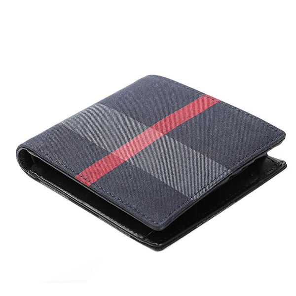 Ví Nam Burberry Check Bifold Wallet 8084065 Màu Xanh/Xám - Túi xách - Vua Hàng Hiệu