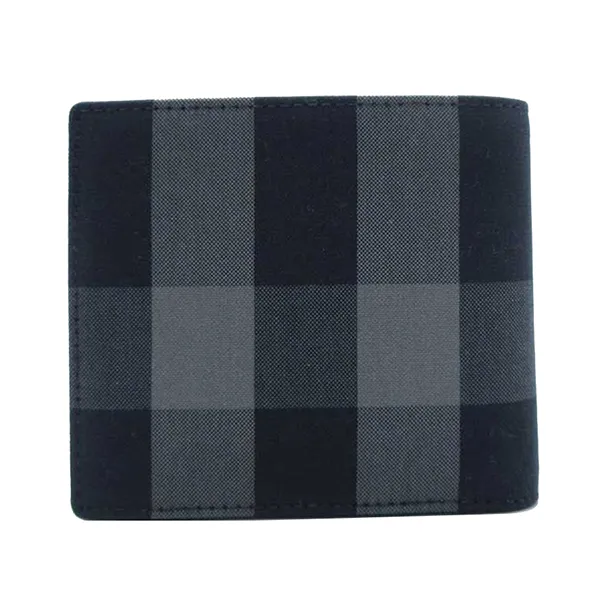 Ví Nam Burberry Check Bifold Wallet 8084065 Màu Xanh/Xám - Túi xách - Vua Hàng Hiệu