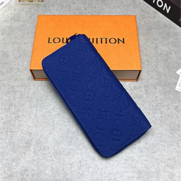 Ví Nam Louis Vuitton LV Tauryon Monogram Zippy Wallet Vertical M80791 Men's Màu Xanh Blue