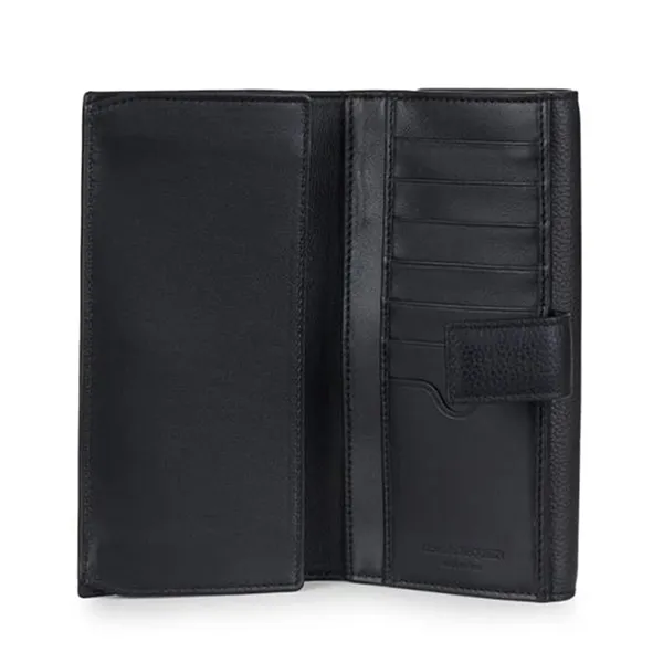 Ví Nữ Alexander Mcqueen Pebbled Leather Flap Continental Wallet Màu Đen