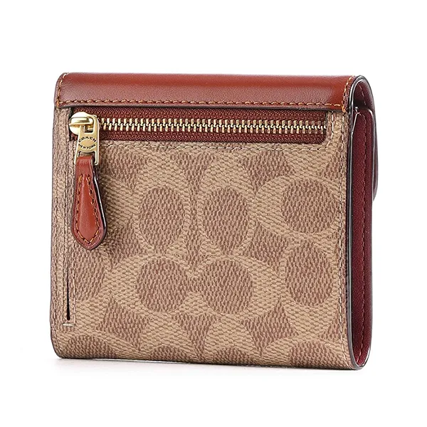 Ví Nữ Coach Colorblock Coated Canvas Signature Wyn Small Wallet C2329 Màu Nâu - Túi xách - Vua Hàng Hiệu