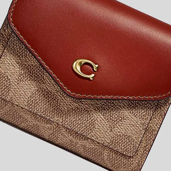 Ví Nữ Coach Colorblock Coated Canvas Signature Wyn Small Wallet C2329 Màu Nâu - Túi xách - Vua Hàng Hiệu