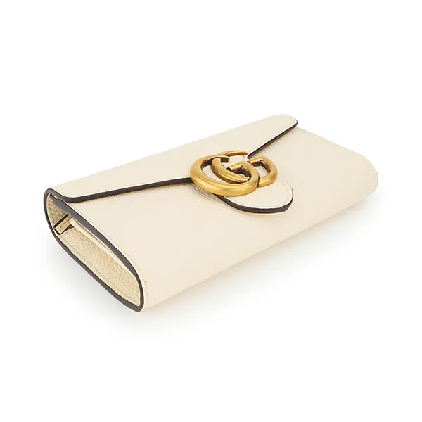 Ví Nữ Gucci GG Bi-Fold Wallet GG Marmont Long 779776 A7M0T 9522 Màu Trắng Kem - Túi xách - Vua Hàng Hiệu