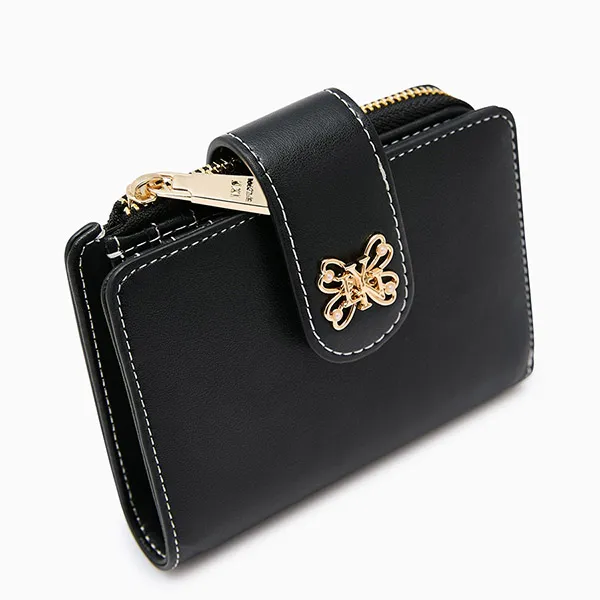 Ví Nữ Lyn Butterfly Short Wallet - Black LL25CWF074 Màu Đen - Túi xách - Vua Hàng Hiệu
