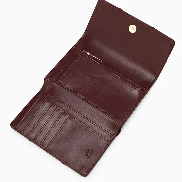 Ví Nữ Lyn Jaylen Short Wallet - Dark Red LL25FWF003 Màu Đỏ Đậm