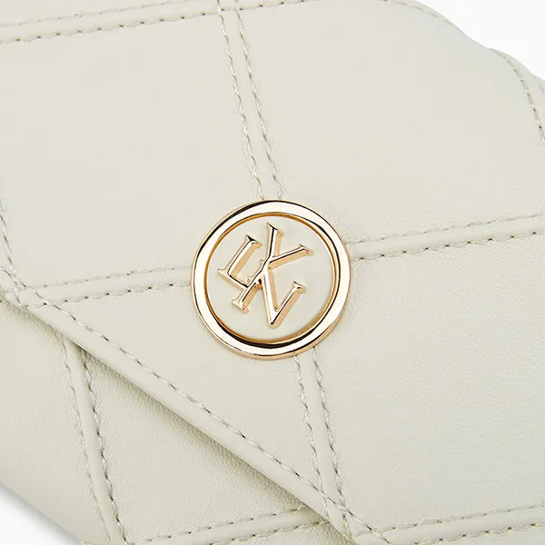 Ví Nữ Lyn Jaylen Short Wallet - Ivory LL25FWF003 Màu Kem