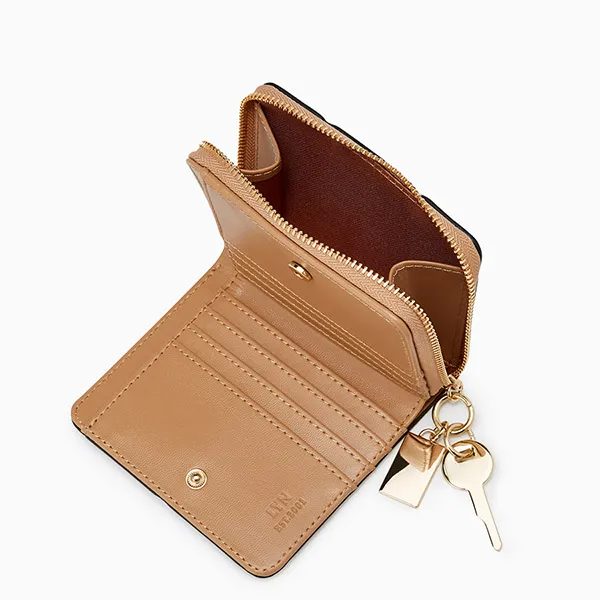 Ví Nữ Lyn Jemma Short Short Wallet - Beige L25FWWB002 Màu Be