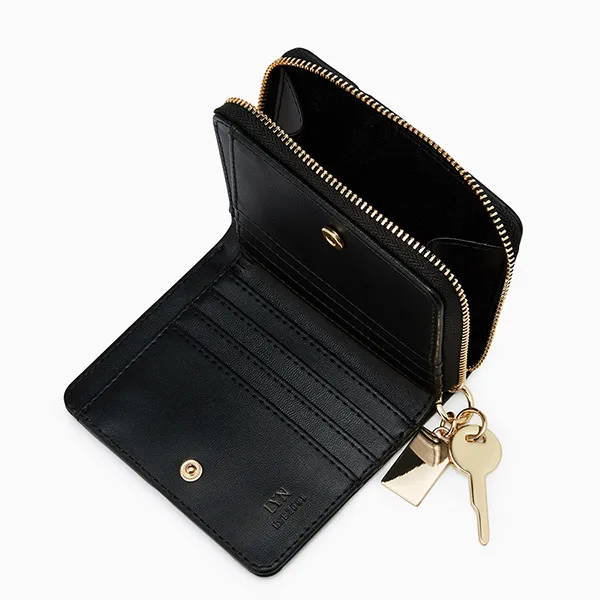 Ví Nữ Lyn Jemma Short Short Wallet - Black L25FWWB002 Màu Đen