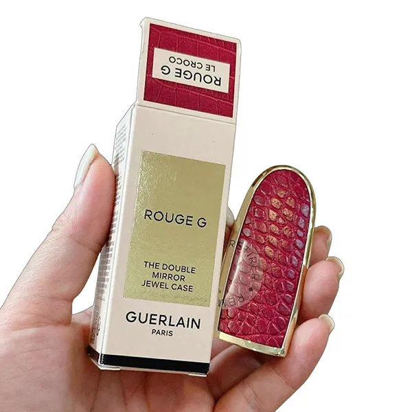 Vỏ Son Guerlain Rouge G The Double Mirror Jewel Case Màu Đỏ - Son Môi - Vua Hàng Hiệu
