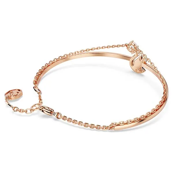 Vòng Đeo Tay Nữ Swarovski Bangle Swan, Black, Rose Gold Tone Plated 5678048 Màu Vàng Đen - Trang sức - Vua Hàng Hiệu