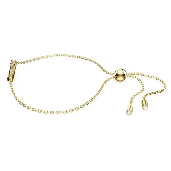 Vòng Đeo Tay Swarovski Iconic Swan Bracelet Swan, Small, Red, Gold-Tone Plated 5656841 Màu Vàng Đỏ - Trang sức - Vua Hàng Hiệu