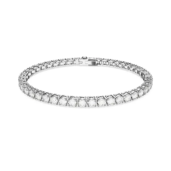 Vòng Đeo Tay Swarovski Matrix Tennis Bracelet Round Cut, White, Rhodium Plated 5648936 Màu Bạc - Trang sức - Vua Hàng Hiệu