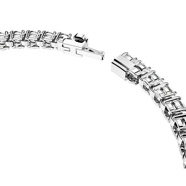 Vòng Đeo Tay Swarovski Matrix Tennis Bracelet Round Cut, White, Rhodium Plated 5648936 Màu Bạc - Trang sức - Vua Hàng Hiệu