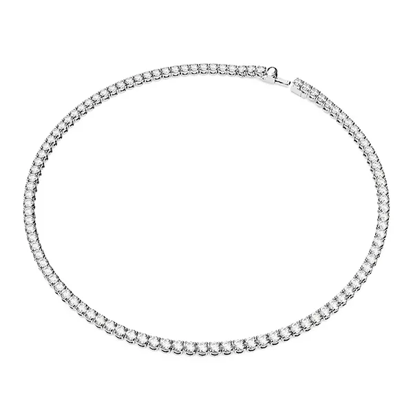Vòng Đeo Tay Nữ Swarovski Matrix Tennis Necklace Round Cut, White, Rhodium Plated 5681796 Màu Bạc - Trang sức - Vua Hàng Hiệu