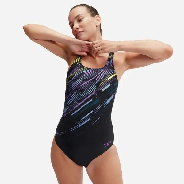 Đồ Bơi Một Mảnh Nữ Speedo Digital Placement Medalist Màu Đen Size 2XS