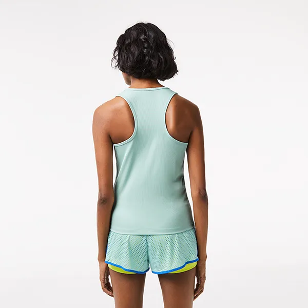 Áo Ba Lỗ Nữ Lacoste Women's Ultra Dry Rib Knit Tank TF4874 51 LGF Màu Xanh Mint Size 40