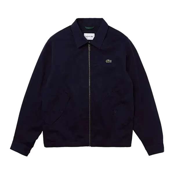 Áo Khoác Lacoste Short Zippered Organic Cotton Gabardine Jacket BH2591 - 166 Màu Xanh Navy Size 50