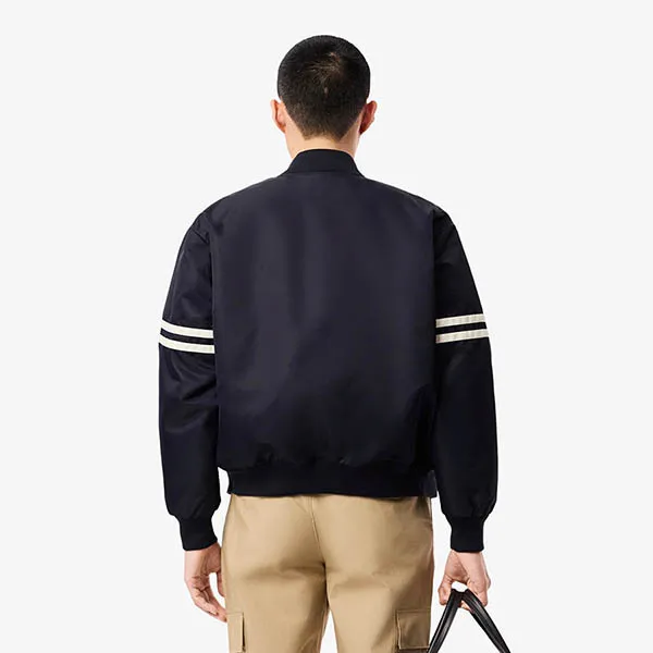 Áo Khoác Nam Lacoste Padded Water Repellent Bomber Jacket BH3441 51 HDE Màu Xanh Đen Size XS