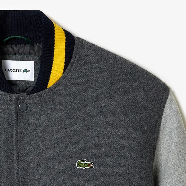 Áo Khoác Nam Lacoste Varsity BH0562_QIV Màu Xám