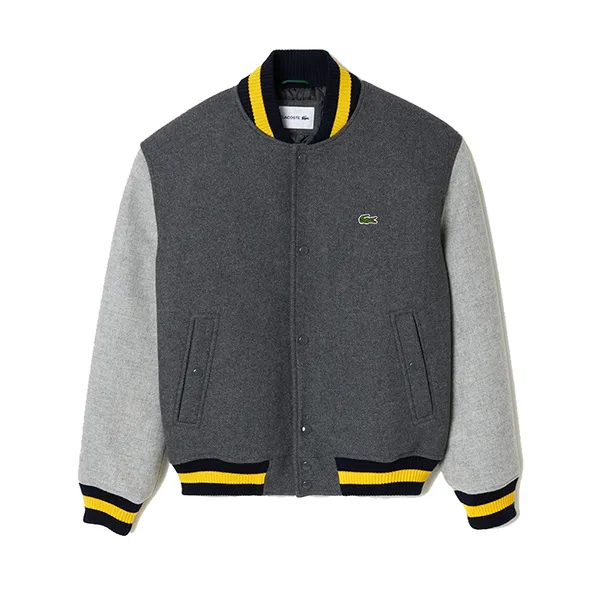 Áo Khoác Nam Lacoste Varsity BH0562_QIV Màu Xám